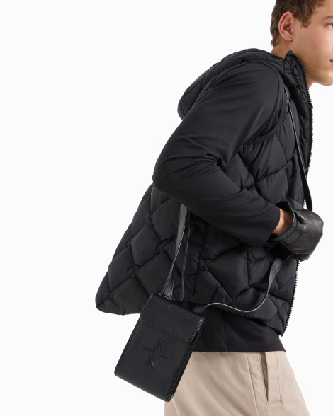 Сумка через плечо Armani Exchange на кнопке 1159836168 (Черный One size)