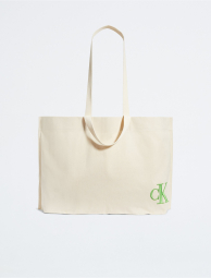 Широкая большая сумка Calvin Klein шоппер 1159787104 (Бежевый, One Size)