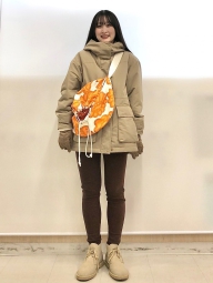 Сумка з широким поясом та зав'язкою UNIQLO 1159828190 (Помаранчевий One size)