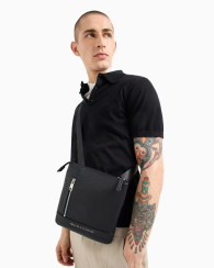 Мужская плоская сумка  Armani Exchange через плечо 1159831841 (Черный One size)