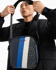 Мужская сумка Armani Exchange через плечо 1159834486 (Синий One size)