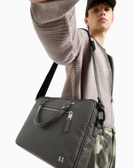 Стильная сумка-портфель Armani Exchange 1159834744 (Серый One size)