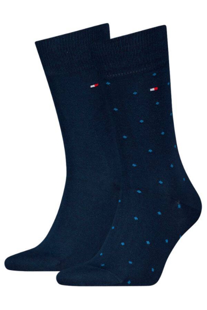 Набір чоловічих шкарпеток Tommy Hilfiger високі шкарпетки 1159808895 (Білий/синій, 43-46)
