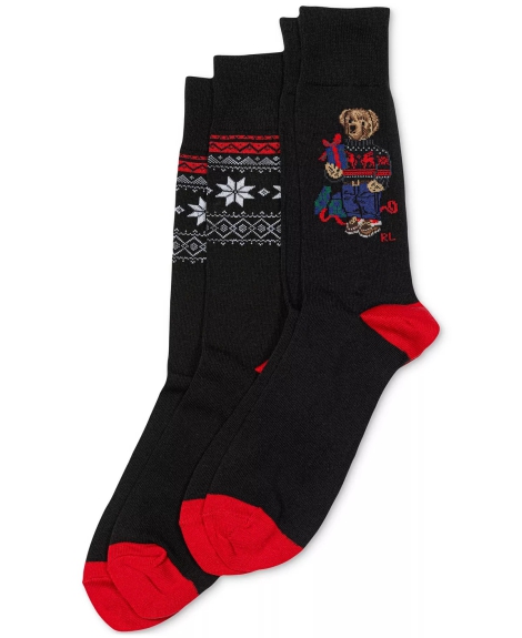 Набор мужских носков Ralph Lauren 1159810294 (Черный/Красный, 43-46)