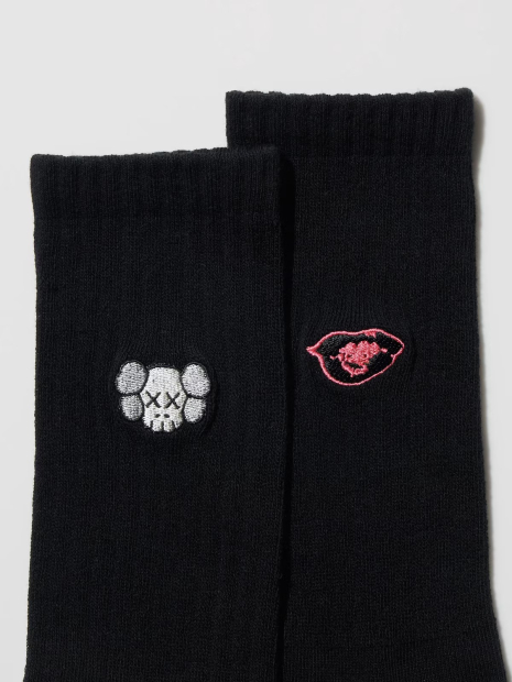 Носки высокие KAWS + Warhol UT от UNIQLO 1159835328 (Черный 42-46)