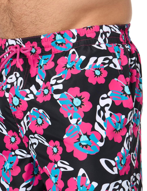 Мужские шорты для плавания GUESS на завязках 1159833445 (Черный S)