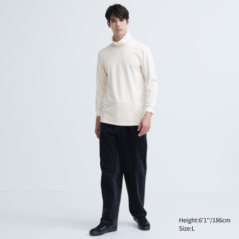 Мужской лонгслив UNIQLO водолазка с технологией HEATTECH 1159796125 (Белый, 3XL)