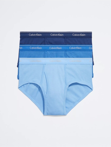 Фирменные мужские трусы брифы Calvin Klein набор 1159794195 (Синий, S)