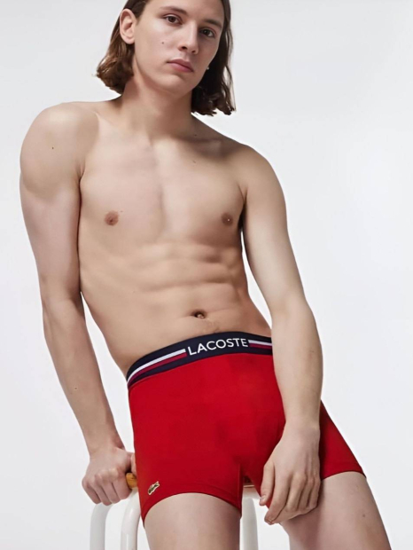 Фирменные мужские трусы боксеры Lacoste набор 1159832680 (Разные цвета L)