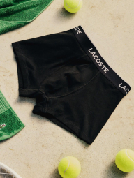 Фірмові чоловічі труси транки Lacoste набір 1159832348 (Чорний M)