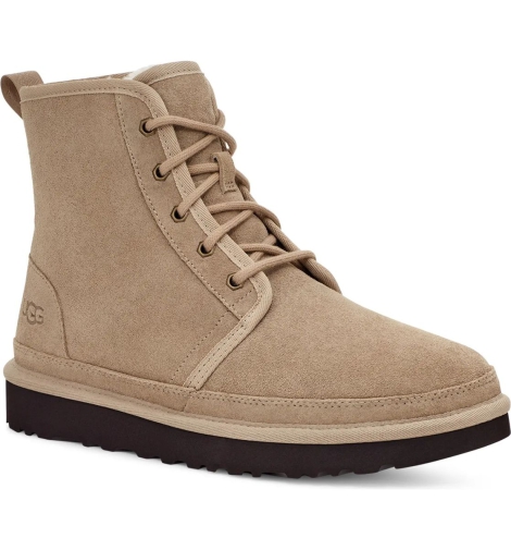 Мужские замшевые ботинки UGG на меху 1159795546 (Бежевый, 48,5)