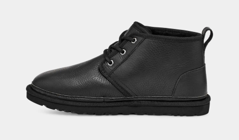 Мужские кожаные ботинки UGG на меху 1159804580 (Черный, 49,5)