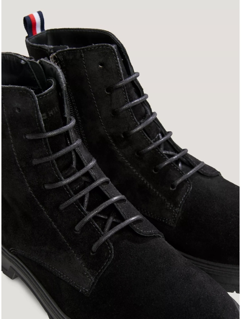 Мужские замшевые ботинки Tommy Hilfiger на шнурках 1159805100 (Черный, 46)