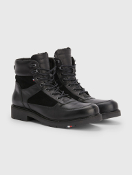 Мужские кожаные ботинки Tommy Hilfiger на шнурках 1159777545 (Черный, 44)