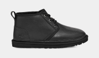 Мужские кожаные ботинки UGG на меху 1159804505 (Черный, 50,5)