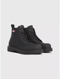 Мужские кожаные ботинки Tommy Hilfiger на шнурках 1159805099 (Черный, 46)