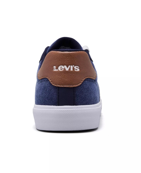 Чоловічі кеди Levi's на шнурівці 1159805418 (Білий/синій, 43)