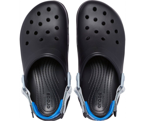 Мужские классические клоги Crocs сабо на липучках 1159768503 (Черный, 41-42)