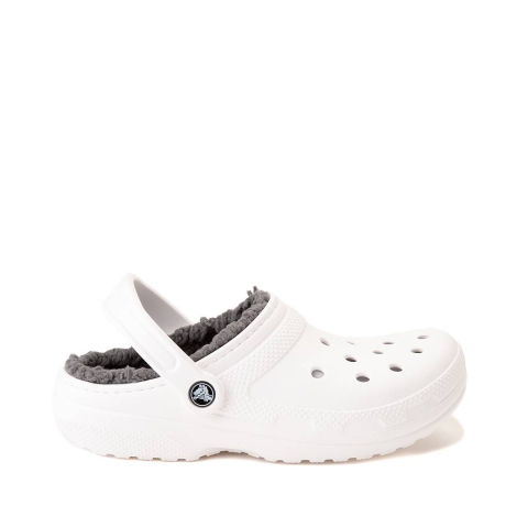 Утепленные клоги Crocs сабо с мехом 1159809287 (Белый, 45-46)