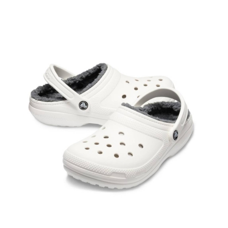 Утепленные клоги Crocs сабо с мехом 1159809287 (Белый, 45-46)