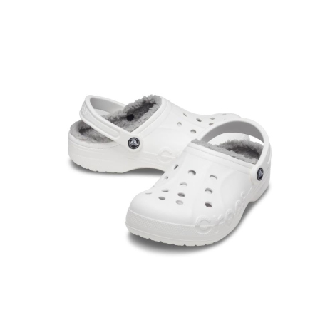 Мужские утепленные клоги Crocs сабо с мехом 45-46 (m11 US) 30 см Белый 1159826346