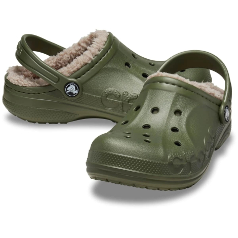 Утепленные клоги Crocs сабо с мехом 46-47 (12 US) 30 см Зеленый 1159836884