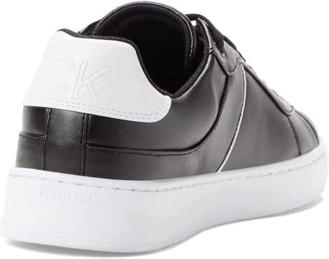 Мужские кожаные кеды Calvin Klein  с логотипом 1159775983 (Черный, 45)