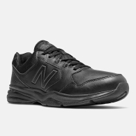 Кожаные кроссовки New Balance мужские art361103 (Черный, 45)