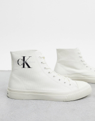 Мужские высокие кеды Calvin Klein на шнуровке 1159787506 (Белый, 43)