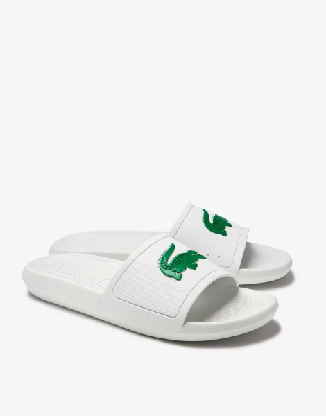 Мужские шлепанцы Lacoste с принтом 1159782367 (Белый, 47)