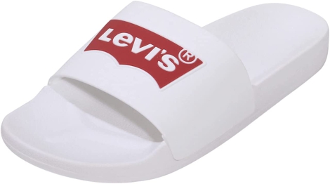 Мужские сланцы Levi's шлепанцы с логотипом 1159806666 (Белый, 40,5)