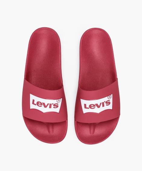 Мужские сланцы Levi's шлепанцы с логотипом 1159808273 (Красный, 42)