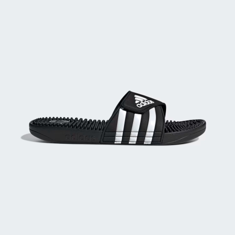 Легкие шлепанцы Adissage Slides Adidas с фирменным логотипом на липучке 50 (14 US) 32 см Черный 1159821731