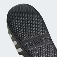 Легкие шлепанцы Adilette Aqua от Adidas с фирменными полосками 1159795395 (Черный, 48)