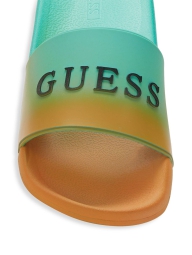 Яскраві шльопанці чоловічі Guess з логотипом 1159812934 (Зелений, 43)