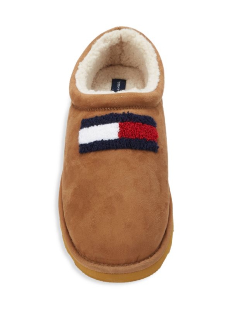 Мужские теплые тапочки Tommy Hilfiger тапки с мехом 1159797703 (Коричневый, 42)