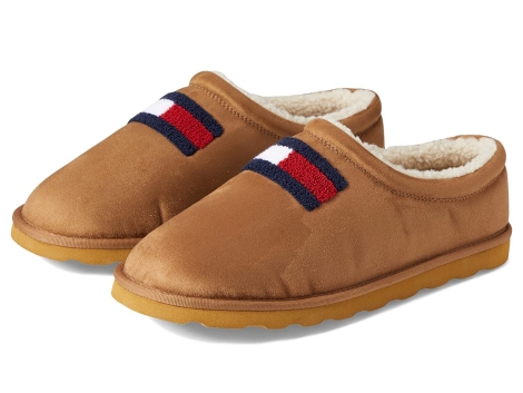 Мужские теплые тапочки Tommy Hilfiger тапки с мехом 1159797703 (Коричневый, 42)