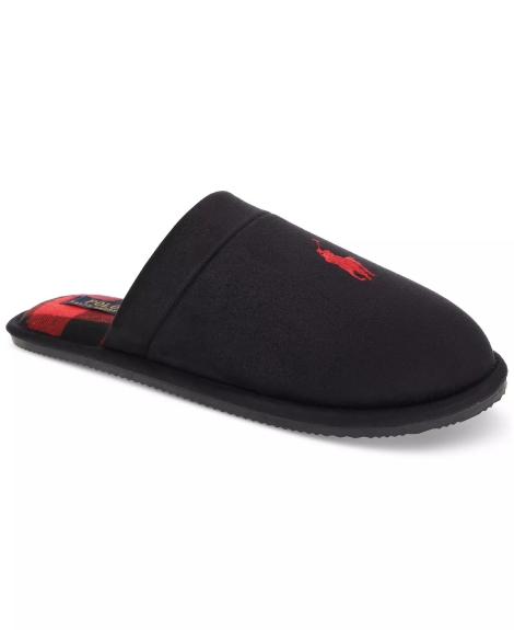 Чоловічі капці Polo Ralph Lauren Microsuede Scuff Slippers 1159813961 (Чорний, 42)