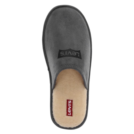 Мужские тапочки Levi's Milton 2 на меху 44-45 (11-12 US) 29 см Серый 1159827522