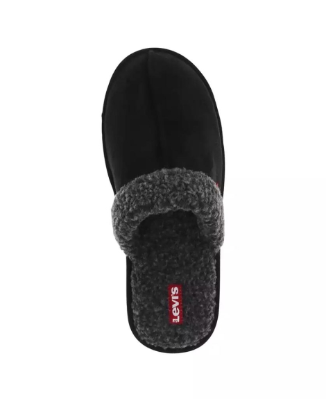 Мужские тапочки Levi's Brixton Memory Foam на меху 42,5-43,5 (9,5-10,5 US) 29 см Черный 1159827770