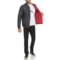 Чоловіча двостороння куртка-бомбер Calvin Klein 1159804179 (червоний/чорний, L) 1159804179 (Чорний червоний, L)