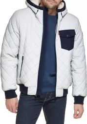 Мужской бомбер Levi's куртка с подкладкой из шерпы 1159806212 (Белый, XL)