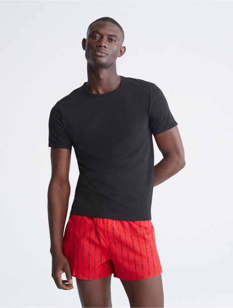 Мужской домашний комплект Calvin Klein футболка и трусы боксеры 1159774294 (Черный/красный, L)