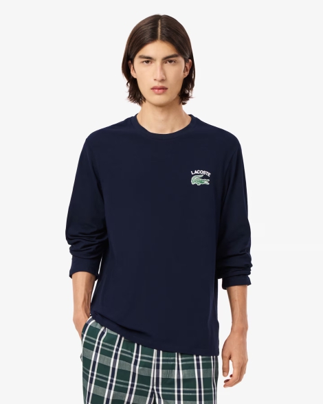 Мужской lounge лонгслив Lacoste 1159829575 (Синий M)