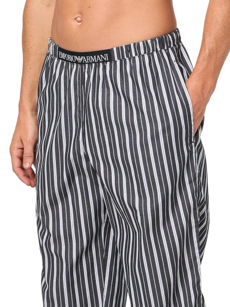 Мужские пижамные штаны Emporio Armani 1159833452 (Белый/Серый M)