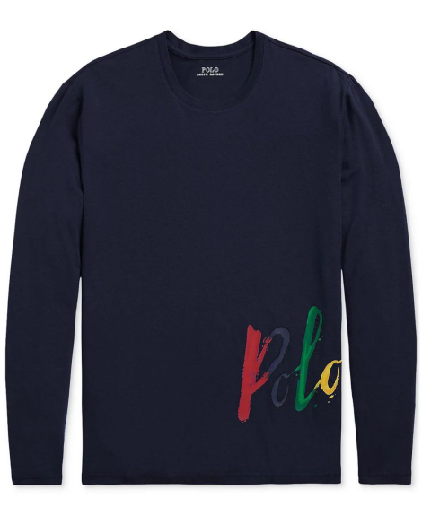 Чоловічий лонгслів Polo Ralph Lauren кофта з логотипом 1159834207 (Синій M)