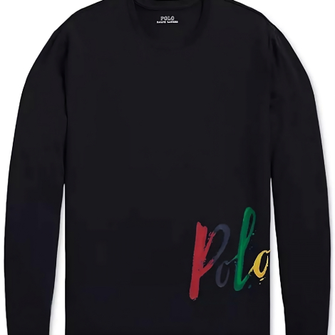 Чоловічий лонгслів Polo Ralph Lauren кофта з логотипом 1159834954 (Чорний L)