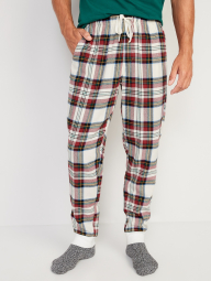 Пижамные штаны Old Navy фланелевые джоггеры 1159768889 (Белый/Красный, XL)