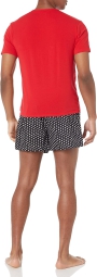 Мужской домашний комплект Calvin Klein футболка и трусы боксеры 1159776342 (Красный/Черный, M)