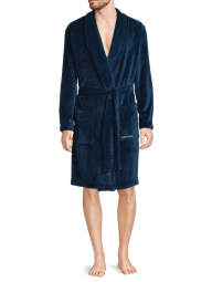 Мужской халат Calvin Klein мягкий 1159780873 (Синий, L/XL)